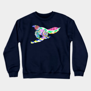 winged velociraptor ecopop Crewneck Sweatshirt